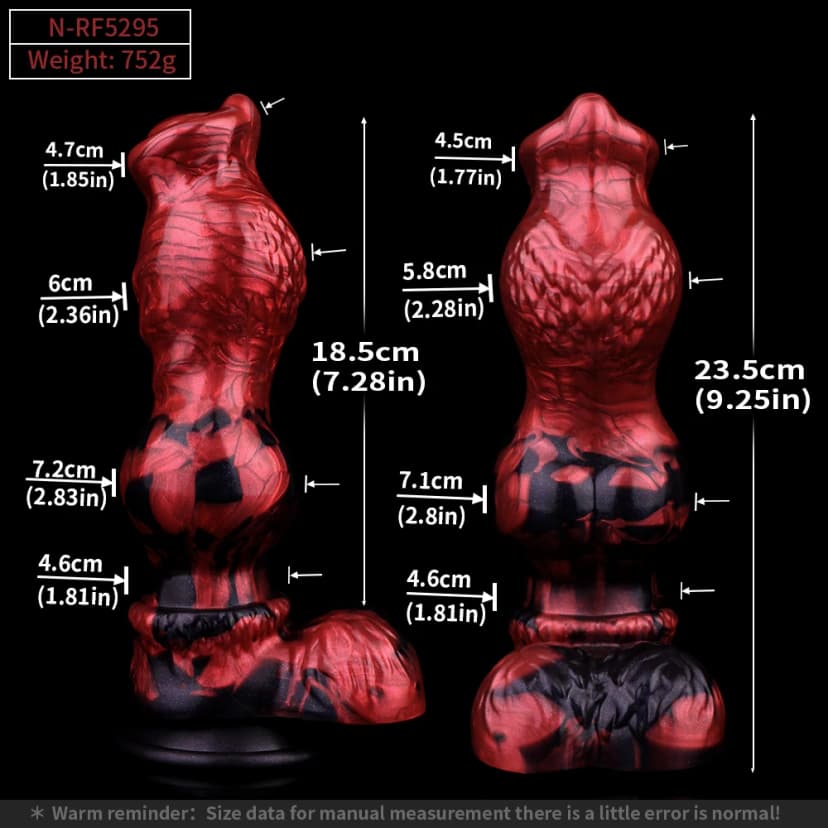 ELKKOST Fantasy Dragon Knot Silicone Dildo