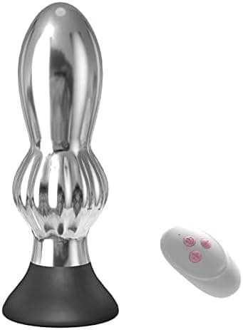 Edelstahl Anal Vibratoren Analplug mit 10 Vibrationsmodi und Fernbedienung Metall Buttplug Dildo Vibratorstarb G-Punkt-Vibrator Prostata Stimulator Vibrator Sexspielzeug für Männer Frauen(B)