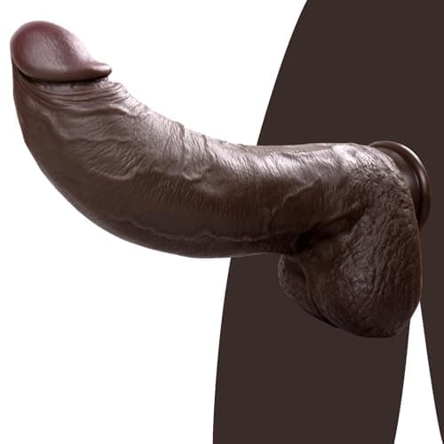 Cobulipo 11.6" BBC Black Curved Dildo — 2.67" Diam