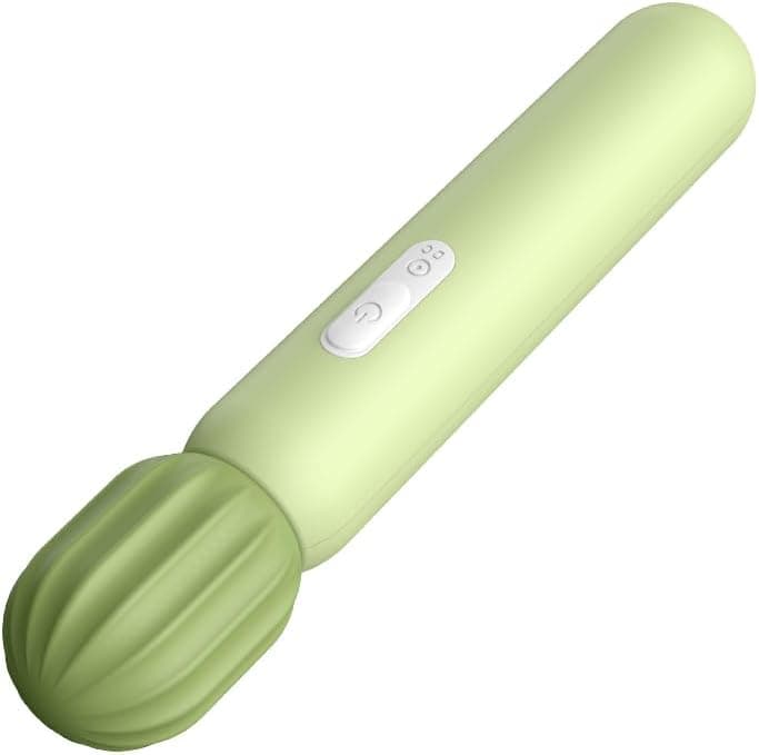 Linman Massagestab für Frauen Sex 18CM Magic Wand mit 12 Schwingungsmodi Vibratorensets für Frauen Kaktusförmiger Vibrator XXL Sex Maschine für die Frau Massage Stab Stimulator Toy Damen (Grün)
