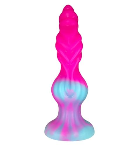 Fantasy Dragon Knotted Silicone Dildo with Suction Cup — 7.5in