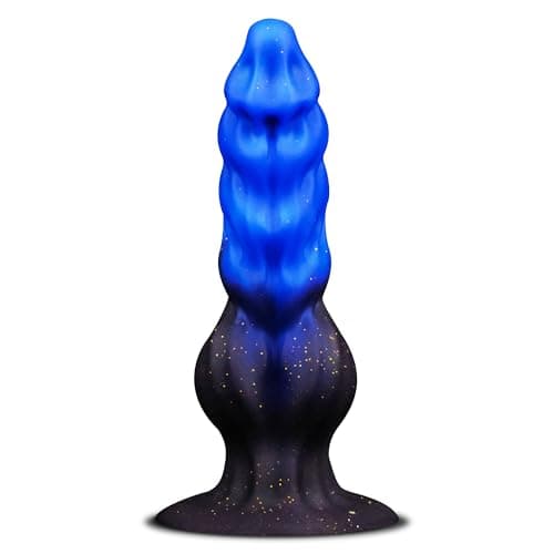 Beginner Dragon Knotted Fantasy Dildo with Suction Cup — 7in Blue