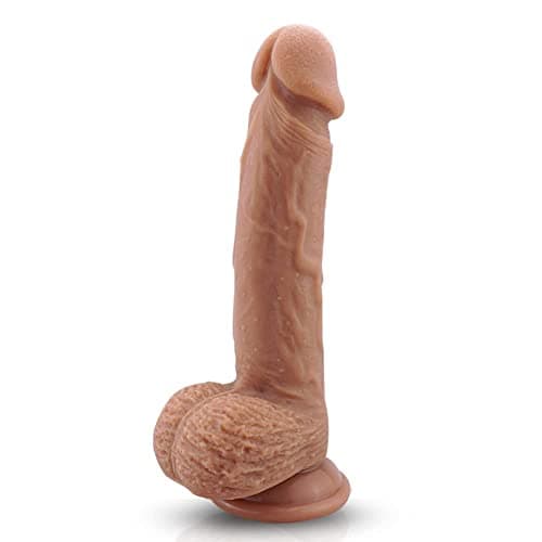 9" Realistic Silicone Dual Density Dildo Suction Cup