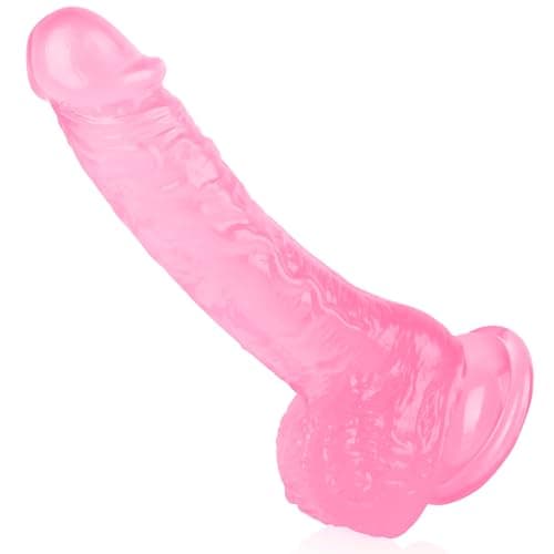 7" Soft Pink Realistic Silicone Dildo Suction Cup