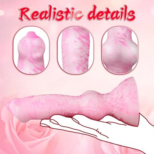 Beginner Dog Knot Silicone Fantasy Dildo — 7in Pink