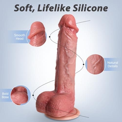 Kstert 8.3" Dual Density Liquid Silicone Dildo Suction
