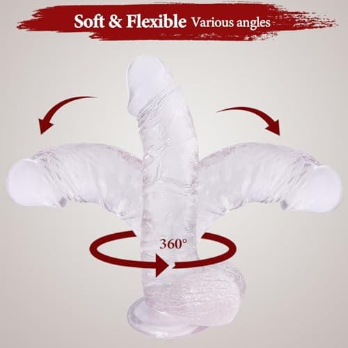 10" Clear Silicone Dildo with Suction Cup