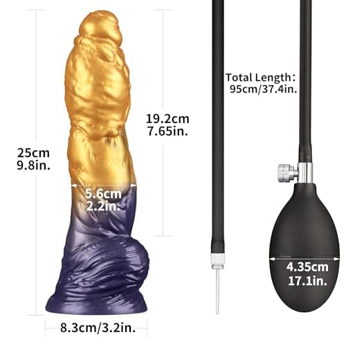 Inflatable Monster Fantasy Knot Dildo Dual Density — 10in