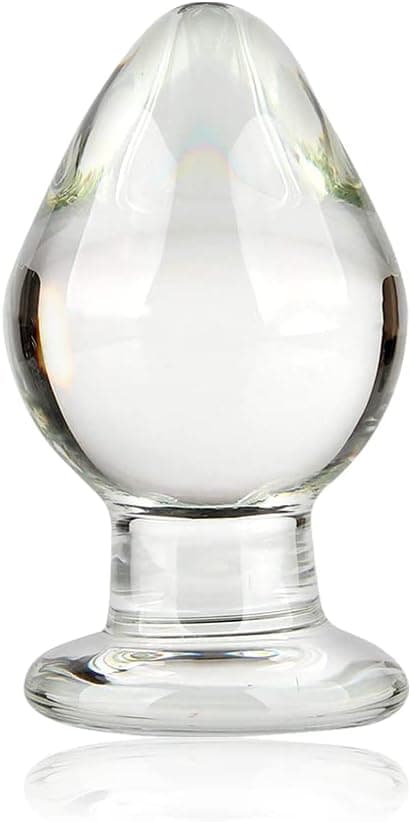 SXOVO Kristall Glas Analplugs 6CM Klar Glasdildo Anal ButtPlug Klassische Dildos Analdildo Analspielzeuge Sexspielzeug für Frauen und Männer