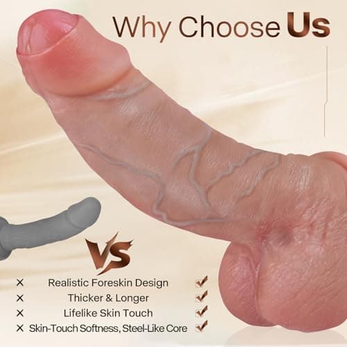 FYSHAVO 11" Uncut Foreskin Silicone Dildo
