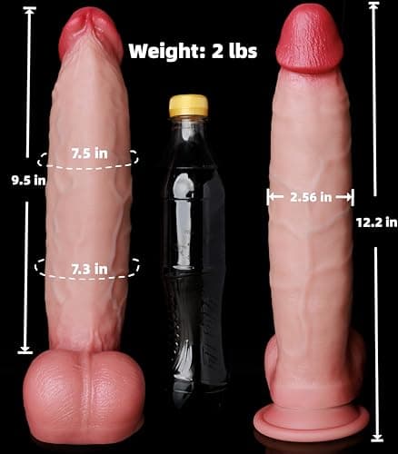 12" Giant Dual Density Dildo — 2.6" Diam