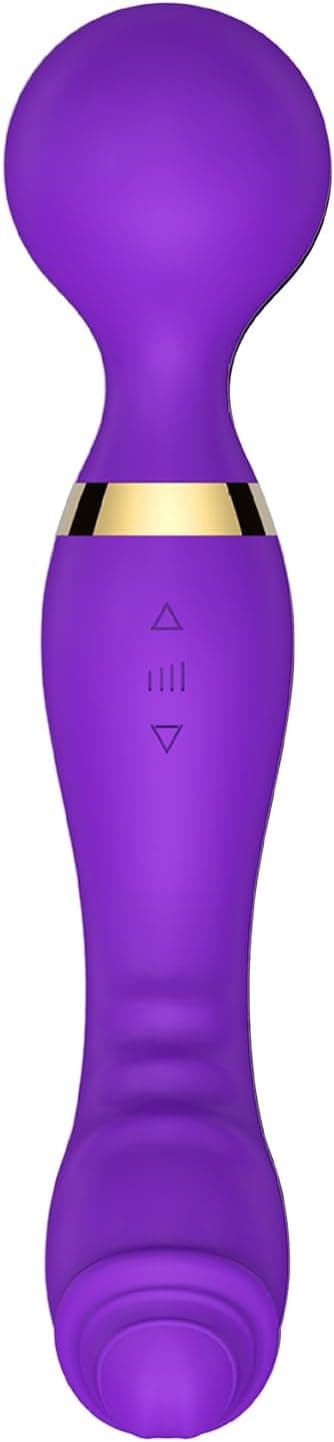 Doppelkopf Dildo G Punkt Vibrator Vibratoren mit 20+8 Vibrationsmodi Klitoris Stimulator für Sie Nippel Massagestab Vibratorensets für Frauen Klitoris Sex Spielzeug für die Paare (Lila)