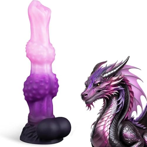 Dragon Fantasy Dildo with 2 Knots — 10in
