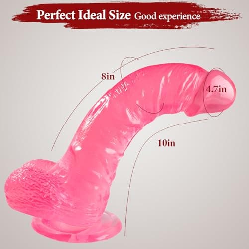 10" Pink Silicone Dildo with Suction Cup