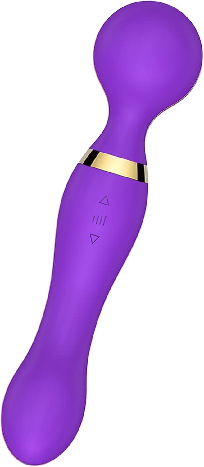 Dildo Vibrator Massagestab Sex Spielzeug für die Frau Doppelkopf G Punkt Vibratoren mit Klitorisstimulation für Frauen 20 Modus Vibratorensets für Frauen Klitoris Stimulator für Sie (Lila)