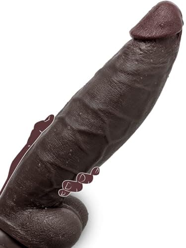 12" Giant BBC Black Dildo — 2.56" Diam
