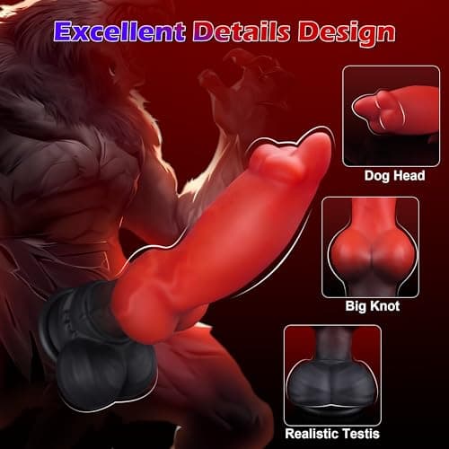 Knot Fantasy Dragon Dog Dildo with Suction Cup — 9.4in