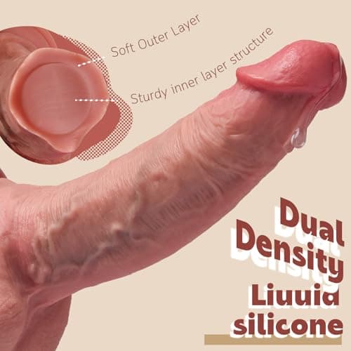 Ultra Realistic 8" Flesh Liquid Silicone Dildo Suction