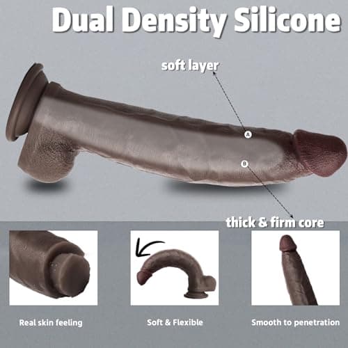 12" Giant BBC Black Dildo — 2.56" Diam