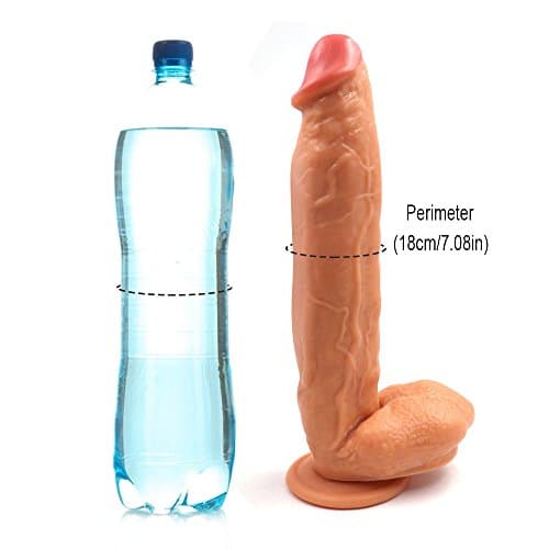 12" Flesh TPE Realistic Dildo — 9.45" Insertable