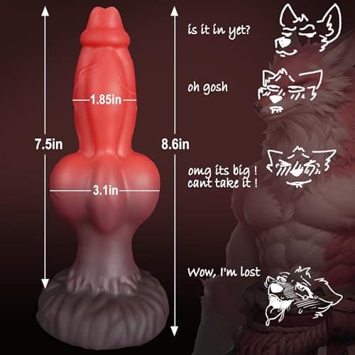 Monster Dragon Fantasy Dildo with Big Knot — 8.6in