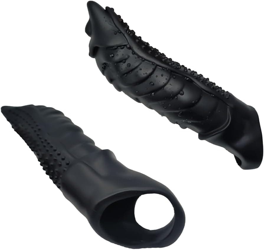 Monster Cock Sleeve - Penisverlängerung und Penisvergrößerung für Männer, Sex Toy mit 22 cm Länge und 5-6 cm Durchmesser, 3D-Oberfläche für zusätzlichen Reiz (Schwarz)