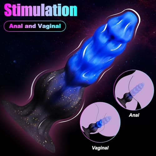Beginner Dragon Knotted Fantasy Dildo with Suction Cup — 7in Blue