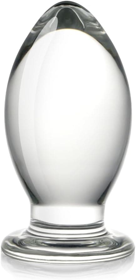 SXOVO Glas Butt Plug, Clear Anal Plugs Butt Plug Kristallglas Dildo Anal Klassische Dildos Anal Dildo Anal Toys Sexspielzeug für Männer und Frauen, Erwachsene Paare, Einsteiger (S)