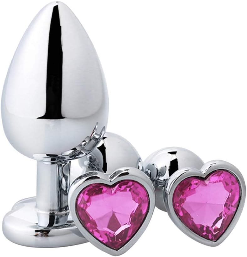 SXOVO Analplug Metall Analplugs Butt Plug mit Kristall Sex Toys … (Klein, Rosa)