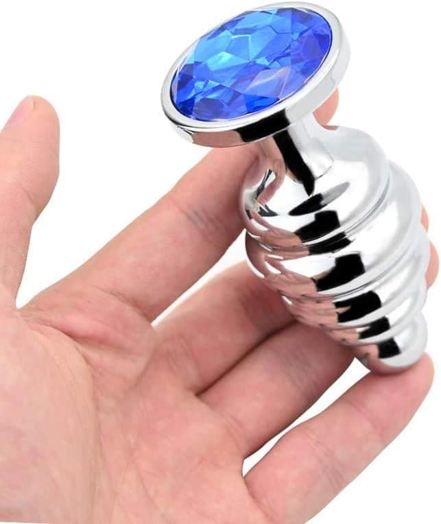 SXOVO Groß + Medium + Klein Butt Plug Metall Analplugs Set mit Edelstein Sex Toys Sexspielzeug für Männer und Frauen