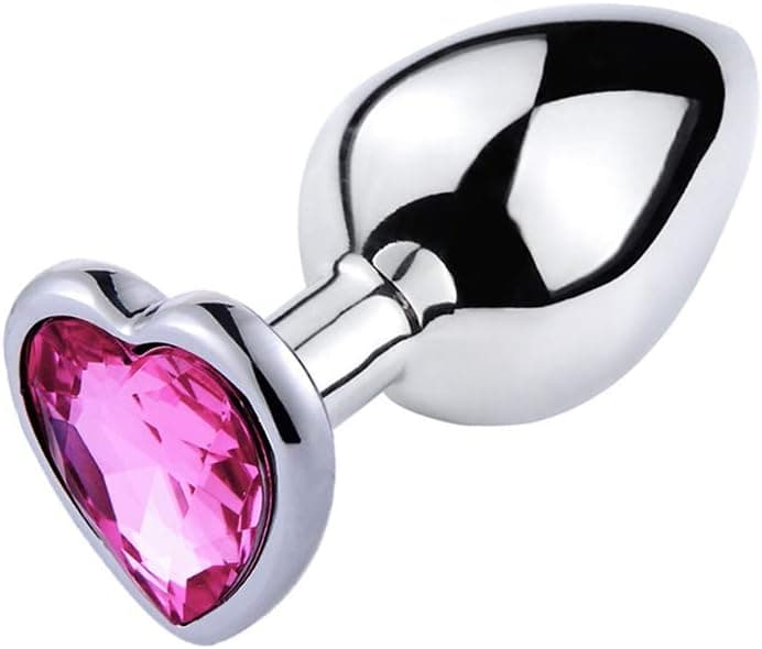 SXOVO Analplug Metall Analplugs Butt Plug mit Kristall Sex Toys … (Klein, Rosa)