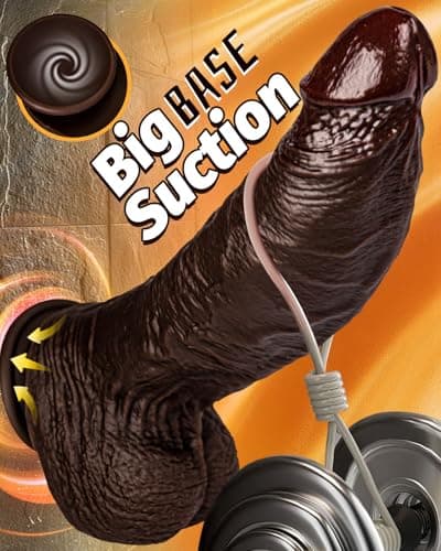 10.5" Curved BBC Black Dildo — 2.6" Diam
