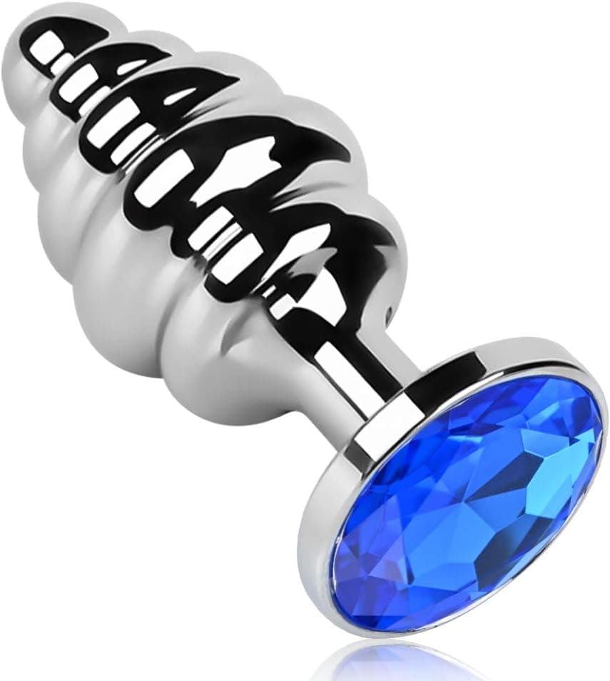 SXOVO Groß + Medium + Klein Butt Plug Metall Analplugs Set mit Edelstein Sex Toys Sexspielzeug für Männer und Frauen