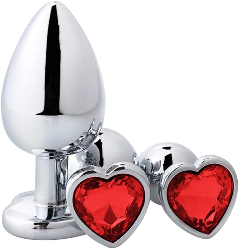 SXOVO Analplug Metall Analplugs Butt Plug mit Kristall Sex Toys … (Klein, Rosa)