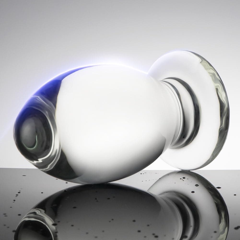 SXOVO Glas Butt Plug, Clear Anal Plugs Butt Plug Kristallglas Dildo Anal Klassische Dildos Anal Dildo Anal Toys Sexspielzeug für Männer und Frauen, Erwachsene Paare, Einsteiger (S)