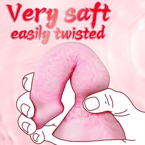 Beginner Dog Knot Silicone Fantasy Dildo — 7in Pink