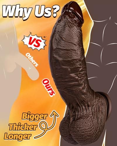 10.5" Curved BBC Black Dildo — 2.6" Diam