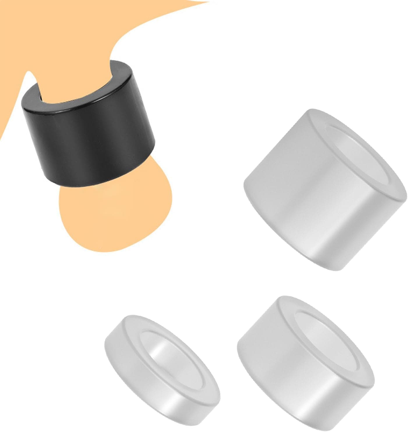 GeRRiT 3 Stück Penisringe Set Silikon Cock Ringe Hodenring Ballstretcher Erektion Verzögerung Ring Hodensack Penis Vorhaut Bondage Stretch Ring Erotik Sexspielzeug für Männer （Transparent）