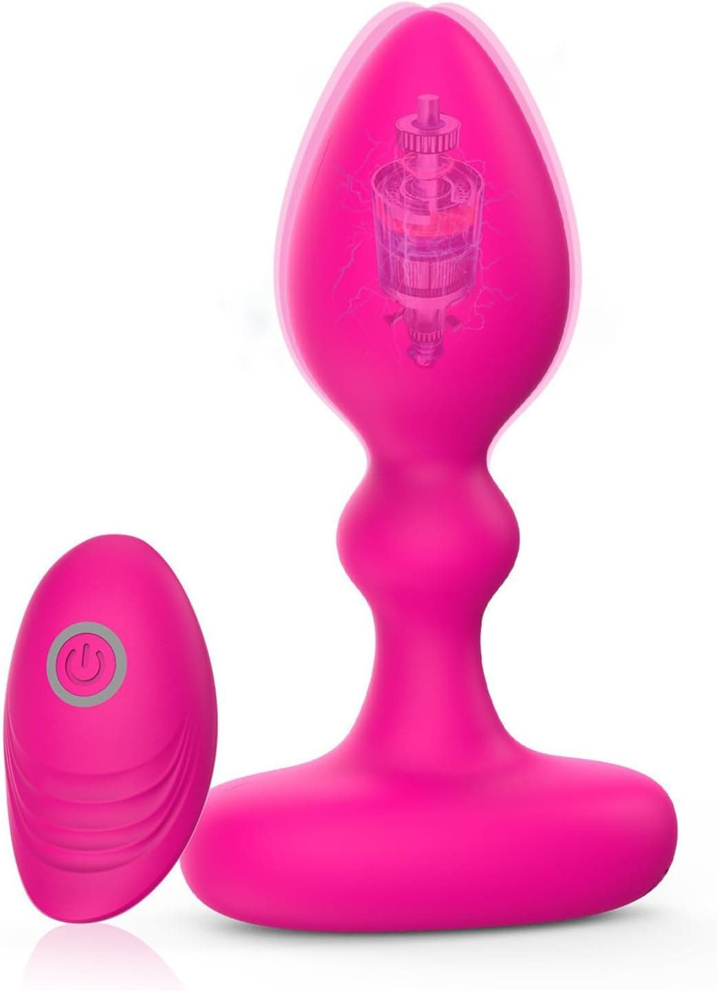 Jinqian Analvibrator für Männer mit Fernbedienung 10 Vibrationsmodi und Stoßfunktion Prostata Stimulation Analplug für Männer mit Vibration und Massage für Paare Extrem Sex