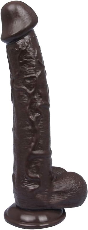 27cm XLL Realistischer Dildo mit Starker Saugnapf, Dilos Sexspielzeug für Frauen, Männer Analdildo Anal Plug, Dildo Groß Lang Sex Toyset for Women (Schwarze Schokoladenfarbe)