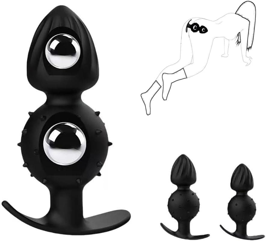 2er Set Analplugs mit Anal Beads – Silikon Butt Plug &amp; Analperlen für Männer und Paare, Analspielzeug zur Prostata Stimulation, flexibler Anal Expander für intensives erotische Sinnlichkeit