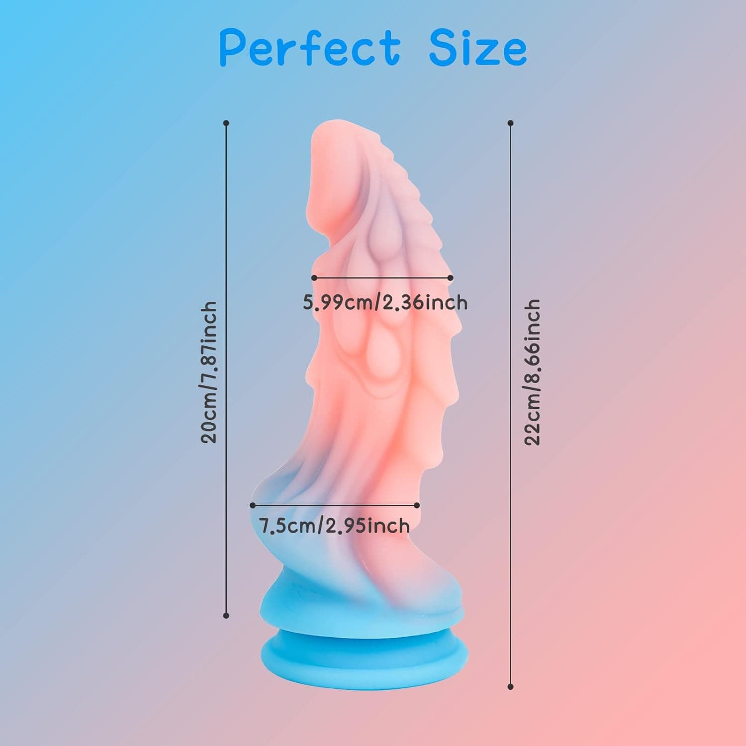 Realistischer Silikon-Dildo für Frauen: 8,66 Zoll großer Drachenmonster Dildo mit starkem Saugnapf für freihändiges Spielen, großer Analplug Dildo Erwachsene Sexspielzeug für Frauen oder Männer