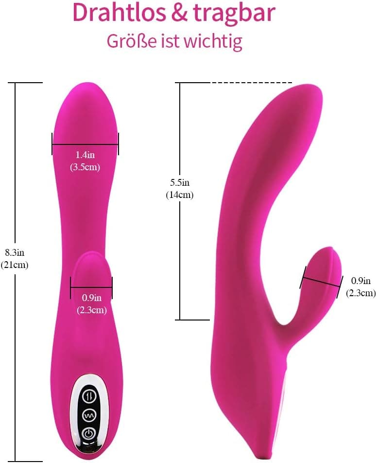 Vibratoren für Sie Klitoris und G-punkt mit Starke Funktion - Adorime Silikon Rabbit Vibrator Analvibrator Dildo Erotik Sexspielzeug für Frauen und Paare mit 7 Vibrationsfrequenz