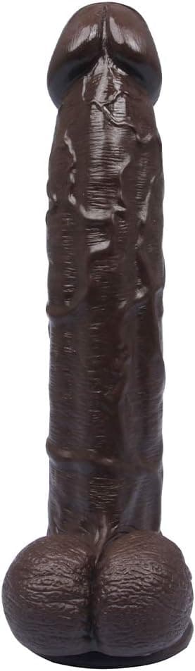 27cm XLL Realistischer Dildo mit Starker Saugnapf, Dilos Sexspielzeug für Frauen, Männer Analdildo Anal Plug, Dildo Groß Lang Sex Toyset for Women (Schwarze Schokoladenfarbe)