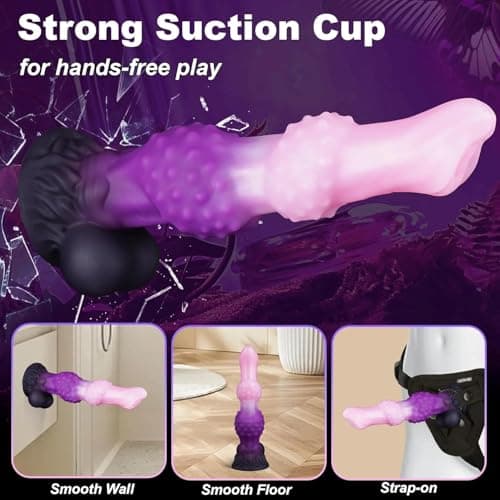 Dragon Fantasy Dildo with 2 Knots — 10in