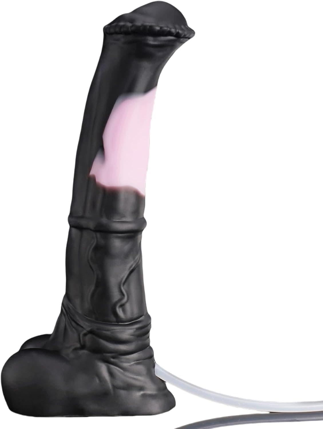 Nothosaur CONOLA (mit Schlauch) 38cm Fantasy Horse Dildo, Platin Silikon Tier Dildo mit texturiertem Kopf &amp; Venen Schaft, Dicke Monster Anal Dildos mit starkem Saugtasch für G-Spot, Prostata