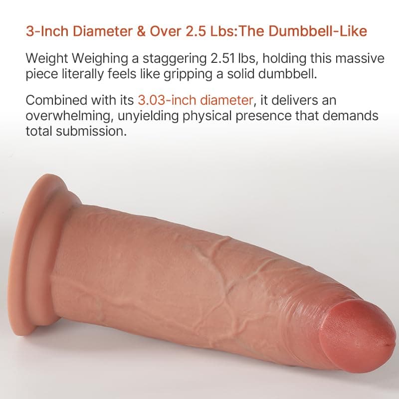 Lossless No.63 12" Silicone Dildo — 3" Diam