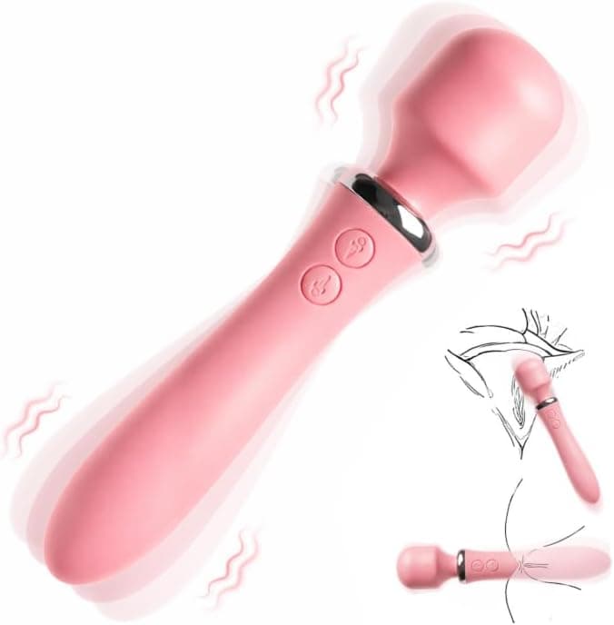 Dildo Vibrator Wand Massagestab für Frauen mit 10 Vibrationsmodi &amp; Heated, 2-IN-1 Vibratorensets für Frauen klitoris G Punkt Prostata Massagestab Sex Spielzeug für die frau Paare Sexspielzeug