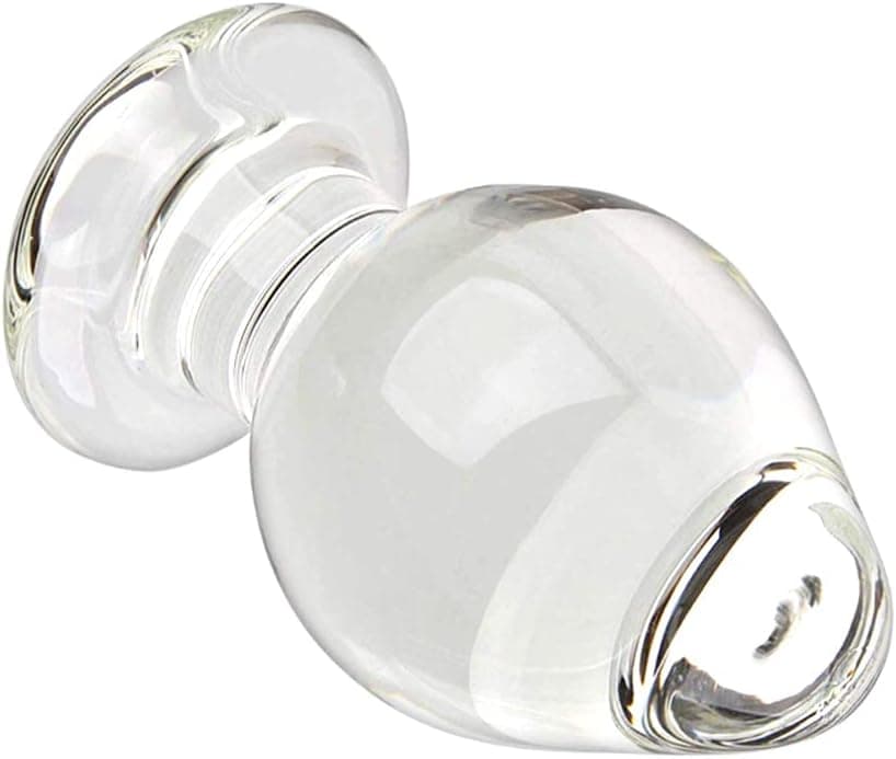 SXOVO Kristall Glas Analplugs 6CM Klar Glasdildo Anal ButtPlug Klassische Dildos Analdildo Analspielzeuge Sexspielzeug für Frauen und Männer