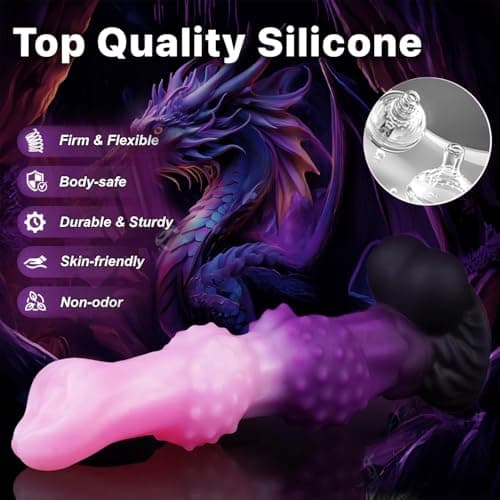 Dragon Fantasy Dildo with 2 Knots — 10in